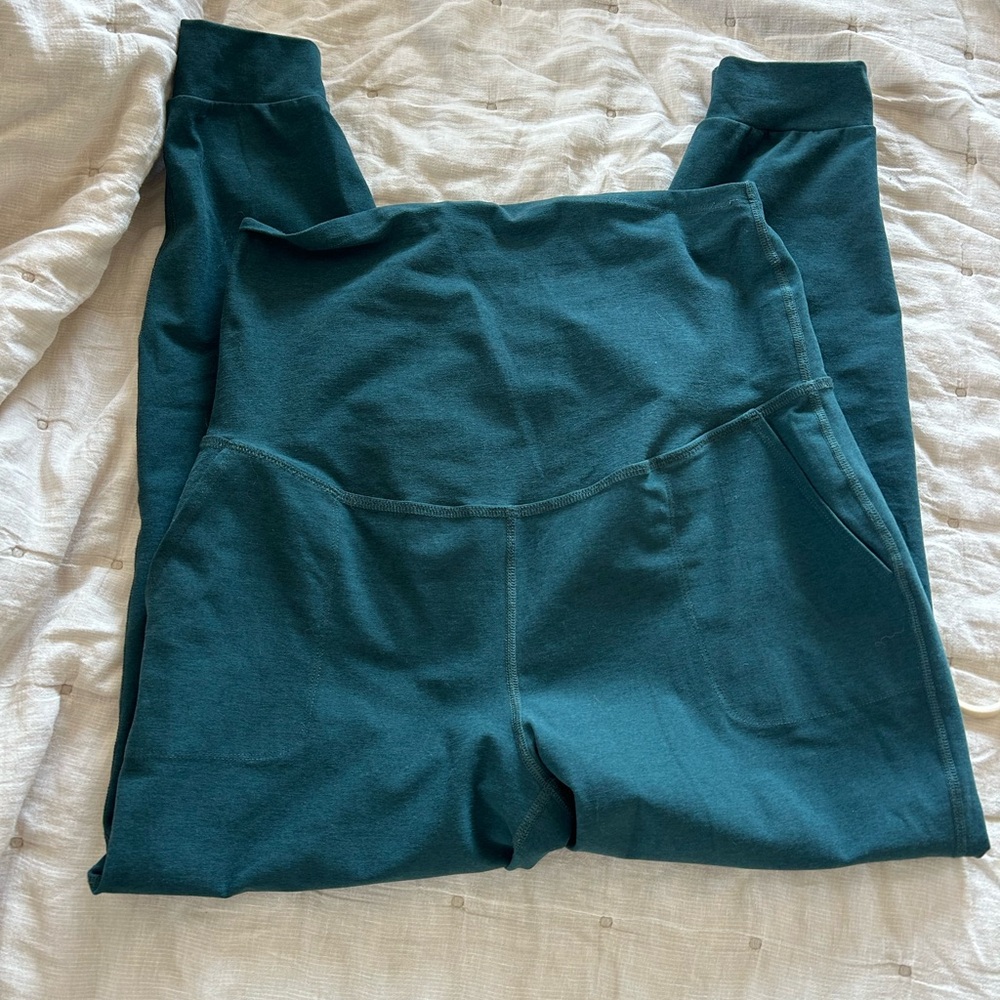 Beyond the Bump spacedye Teal Joggers